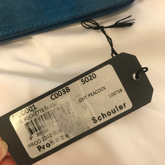 Proenza schouler PS1 Pochette Clutch blue suede - Picture 6 of 8